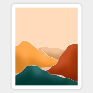 Warm Mountains Sticker